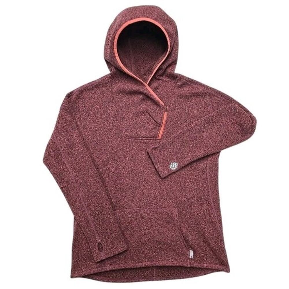 Stio Womens Sweetwater Fleece Hoodie XL Blooming Horizon Pink Marl Zip Thumbhole